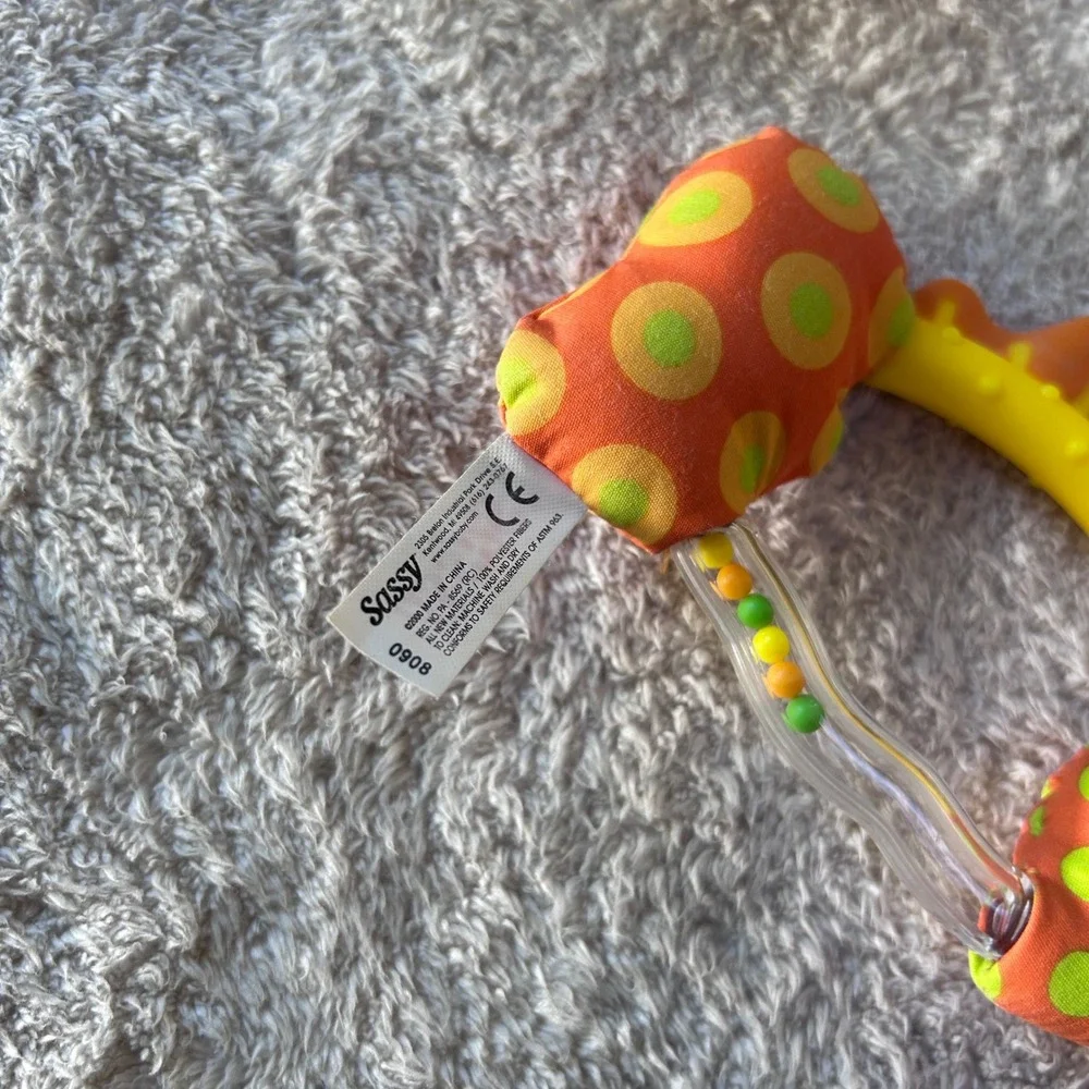 Vintage Baby Einstein Sassy Baby Toy Lot 4pc Rattle Developmental Rattle Teether